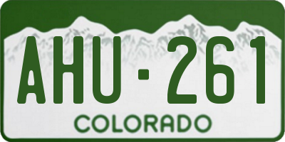 CO license plate AHU261