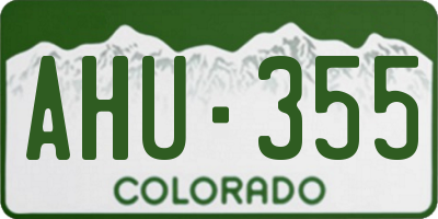 CO license plate AHU355
