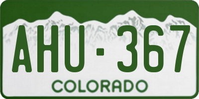 CO license plate AHU367