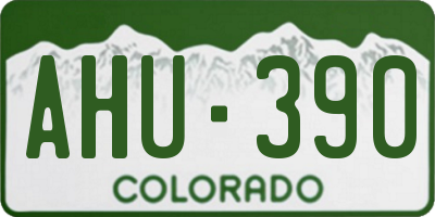 CO license plate AHU390