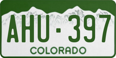 CO license plate AHU397