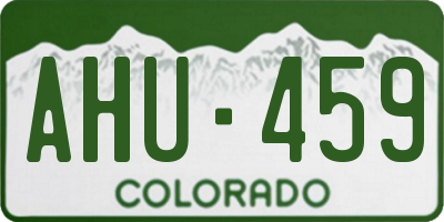 CO license plate AHU459