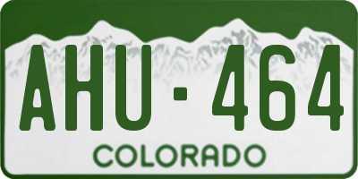 CO license plate AHU464