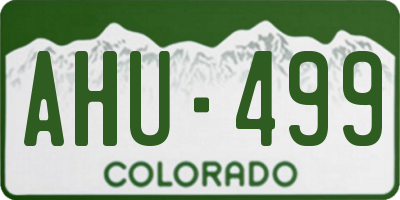 CO license plate AHU499