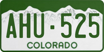 CO license plate AHU525