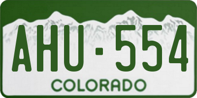 CO license plate AHU554