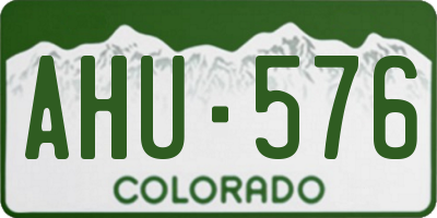 CO license plate AHU576