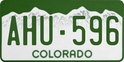 CO license plate AHU596