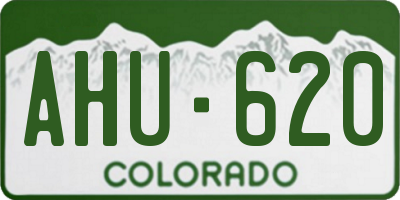 CO license plate AHU620