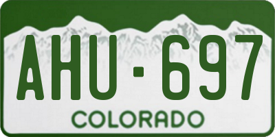 CO license plate AHU697