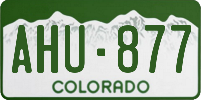 CO license plate AHU877
