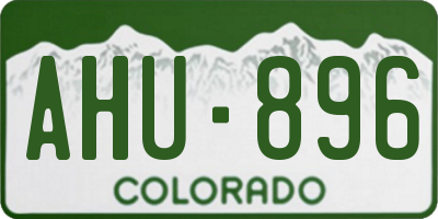 CO license plate AHU896