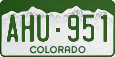 CO license plate AHU951