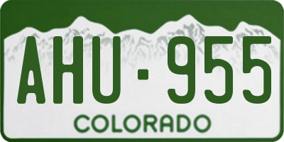 CO license plate AHU955