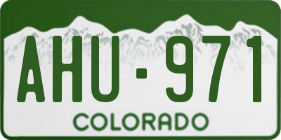 CO license plate AHU971