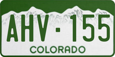 CO license plate AHV155
