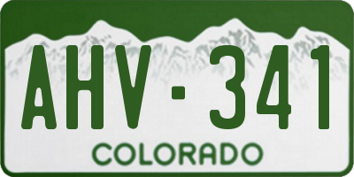 CO license plate AHV341