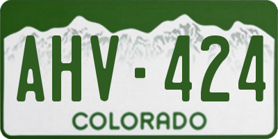 CO license plate AHV424