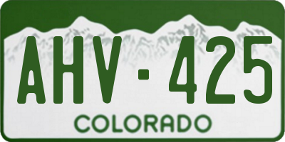 CO license plate AHV425