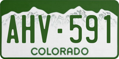 CO license plate AHV591