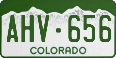 CO license plate AHV656