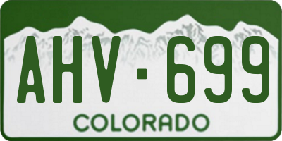 CO license plate AHV699
