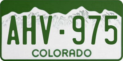 CO license plate AHV975
