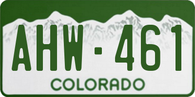 CO license plate AHW461