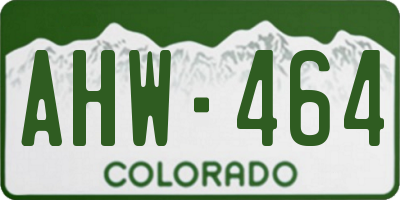 CO license plate AHW464