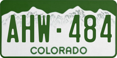 CO license plate AHW484