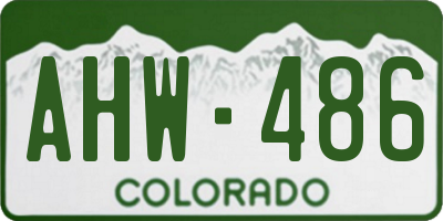 CO license plate AHW486