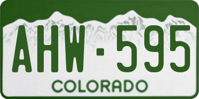 CO license plate AHW595