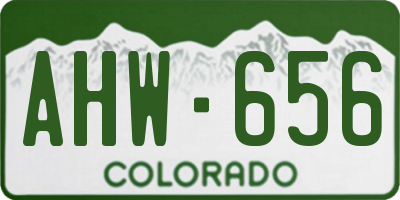 CO license plate AHW656