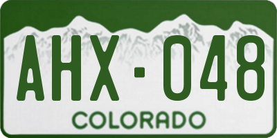CO license plate AHX048