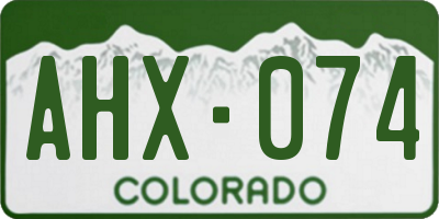 CO license plate AHX074