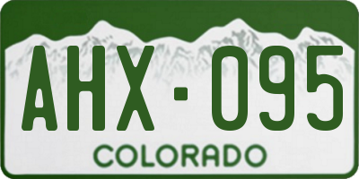 CO license plate AHX095