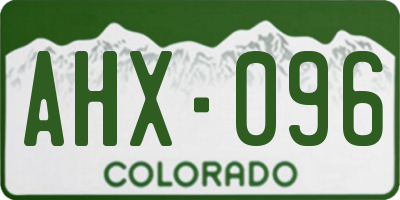 CO license plate AHX096