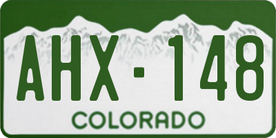 CO license plate AHX148