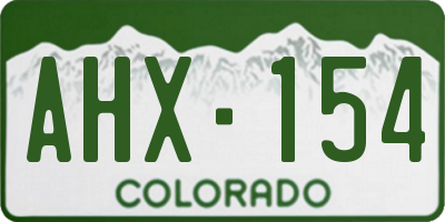 CO license plate AHX154