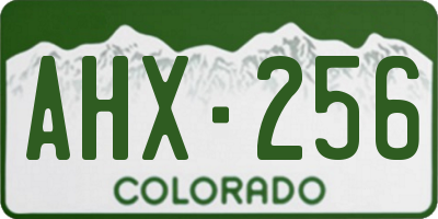 CO license plate AHX256