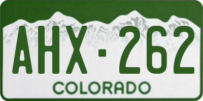CO license plate AHX262