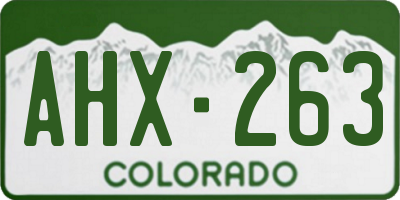 CO license plate AHX263