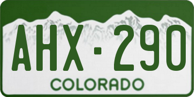 CO license plate AHX290