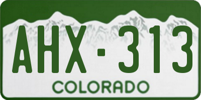 CO license plate AHX313