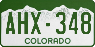 CO license plate AHX348