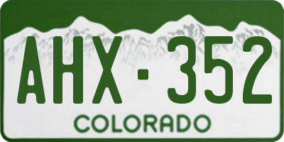 CO license plate AHX352
