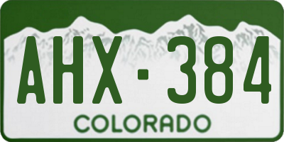 CO license plate AHX384