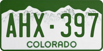 CO license plate AHX397