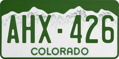 CO license plate AHX426