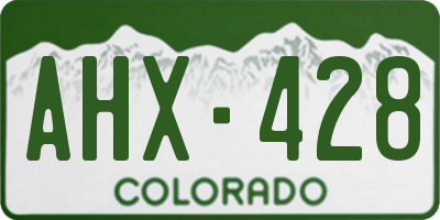 CO license plate AHX428
